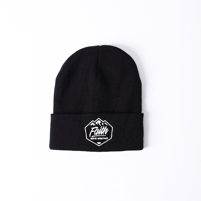 408107 Faith Move Mountains Beanie, Black