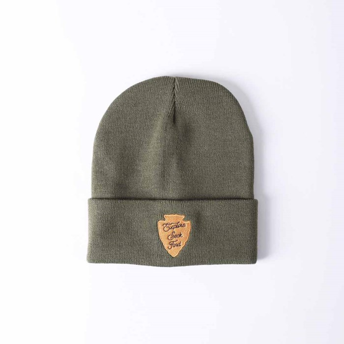 408109 Explore Seek Find Beanie, Moss Green