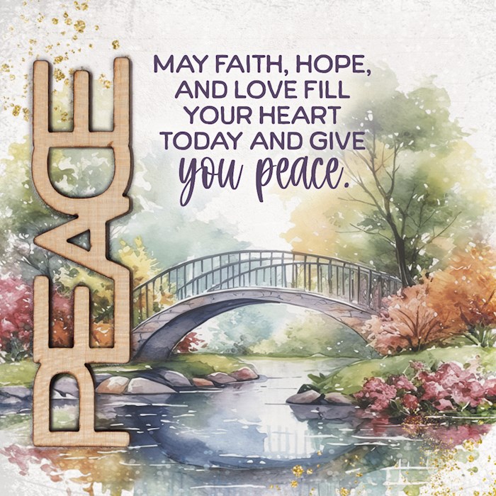 344800 Magnet - Crafted Remindables - Peace - May Faith - 3.5 in.