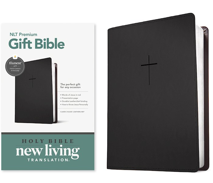 367894 NLT Premium Gift Filament Enabled Classic Black Leather Bible