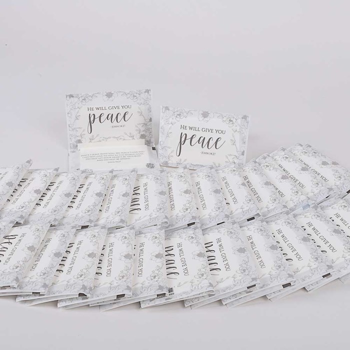 368656 Pocket Give You Peace Tissue Pack - John 14-27 - Pack of 30