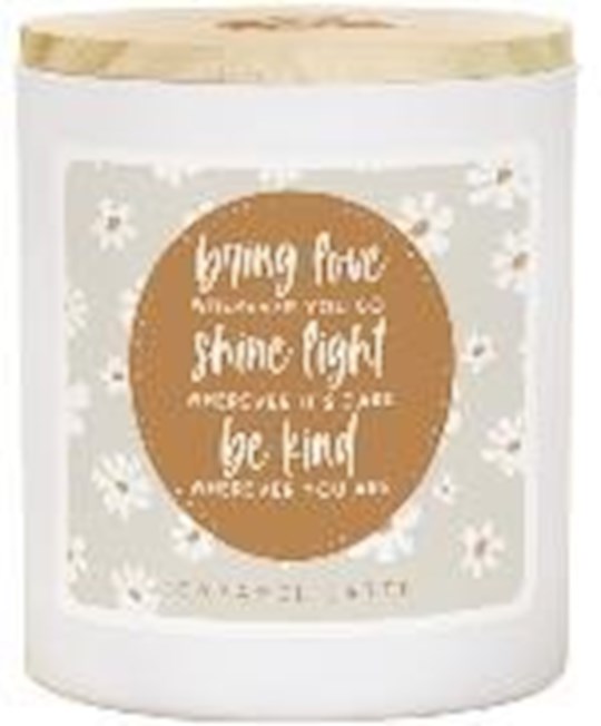 359393 Candle - Bring Love Daisies - Caramel Latte Scent - 11 oz - 2 Wick