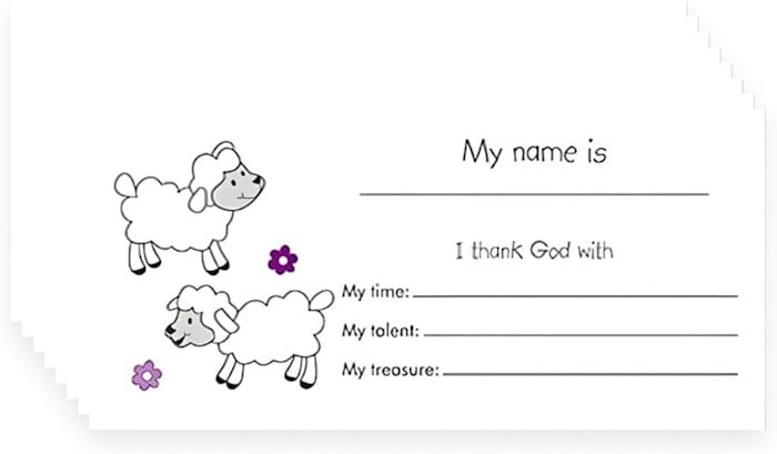 40815X Offering Envelopes - My Name with Lamb - Pack of 100