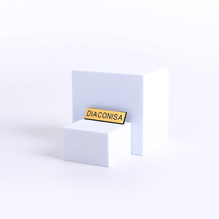 408194 Pin Back decal Deaconess Spanish, Gold & Black