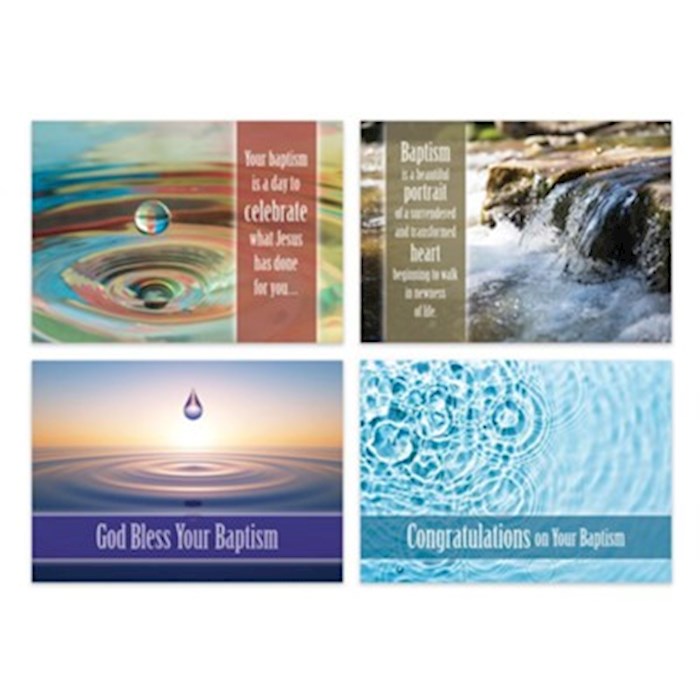 469528 Boxed Card - A   Life Assorted Baptism - KJV - Box of 12