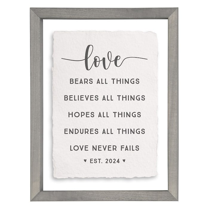 478014 Floating Art Rectangle - Love - 11 x 14 in.