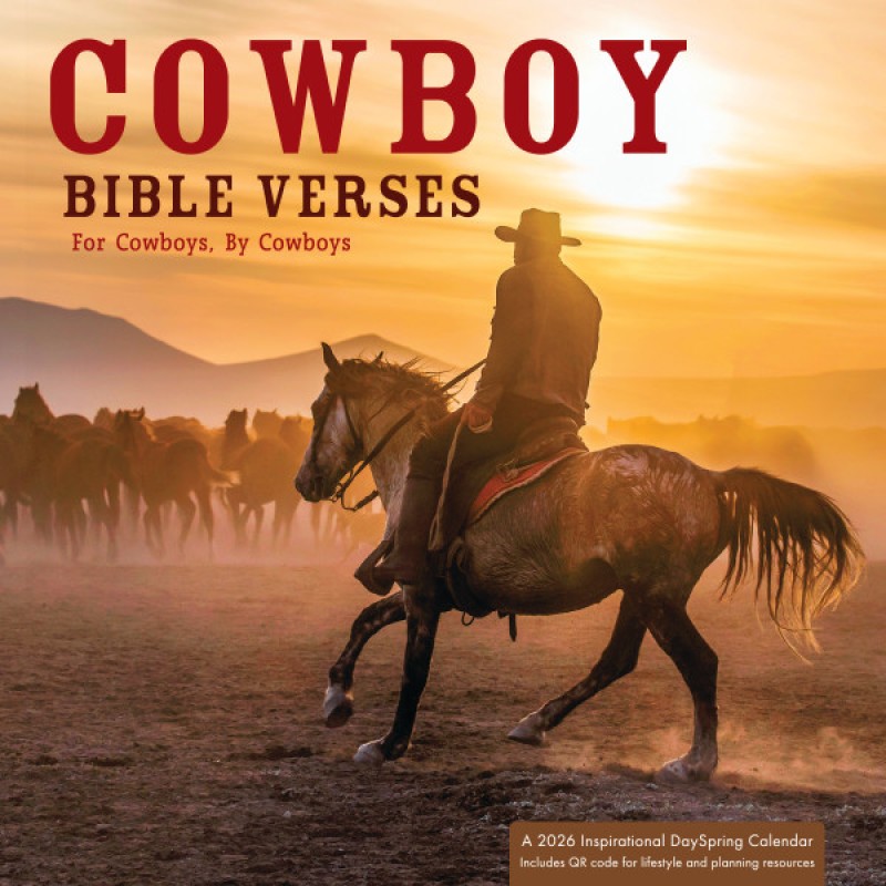 452187 2026 Wall Calendar - Cowboy Bible Verses