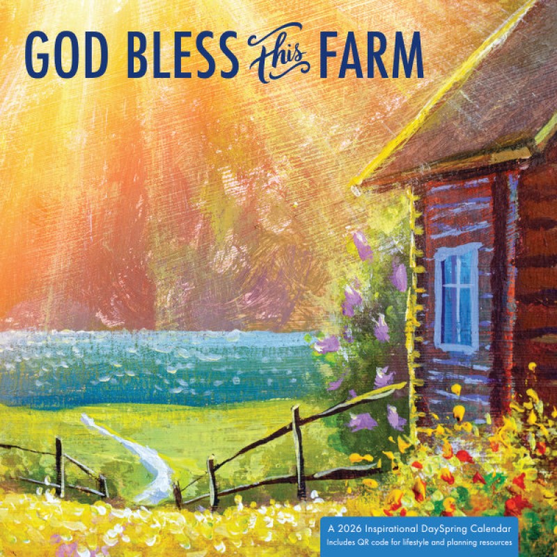 452198 2026 Wall Calendar - God Bless The Farm