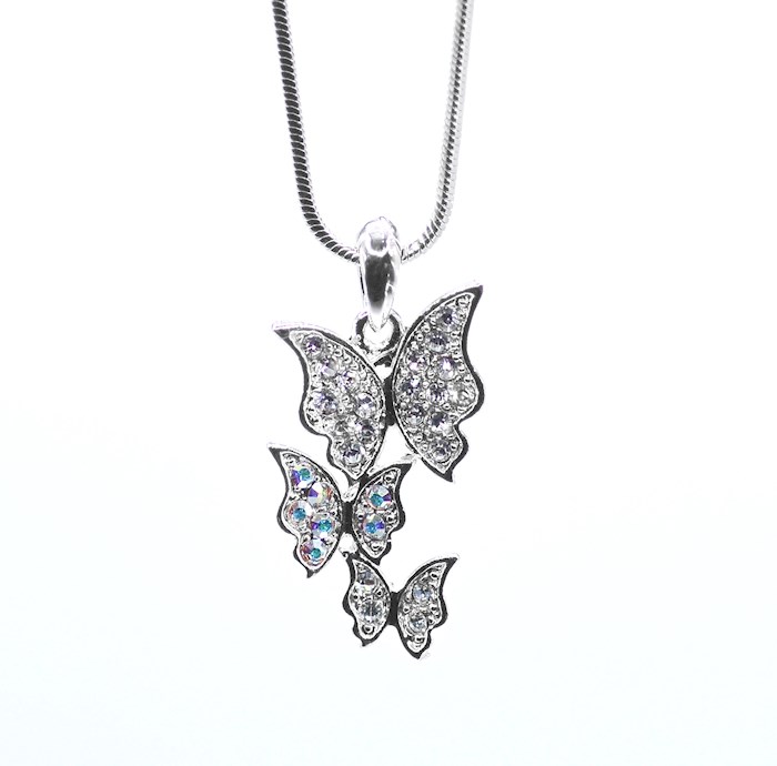 Eden Merry by James Lawrence 452739 Eden Merry Trailing Butterfly Necklace, Multi Color