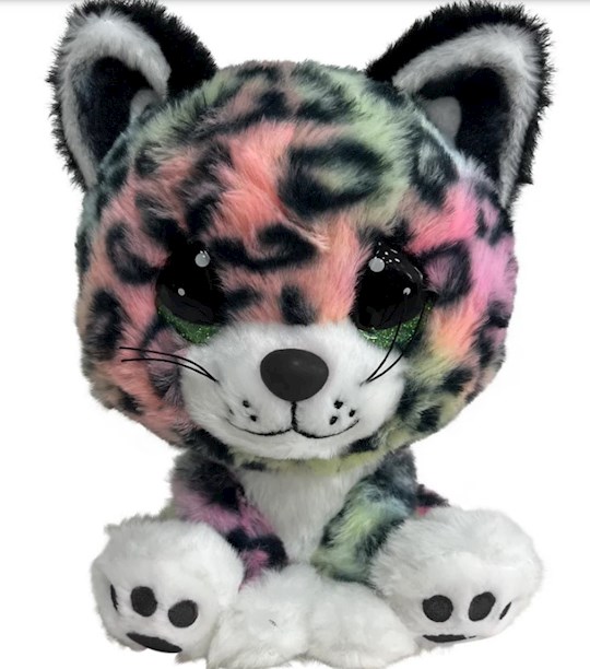 452897 Cutie Pet Tuddies Plush Toy, Rainbow Leopard & Lala
