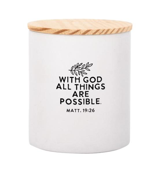 470332 Canister - with God All Things Are Possible with Lid