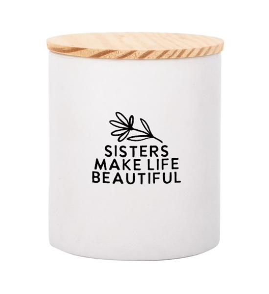 470475 Canister - Sisters Make Life Beautiful with Lid