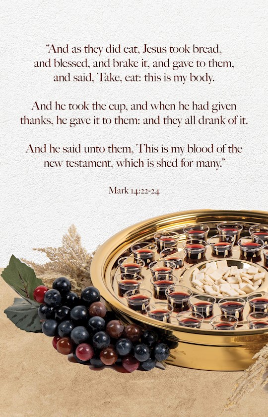 368052 Bulletin - This Is My Blood & Which Is Shed For Many - Mark 14-22 - 24 - KJV - Pack of 100