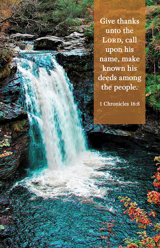 368086 Bulletin - Give Thanks Unto The Lord - 1 Chronicles 16-8 - KJV - Pack of 100