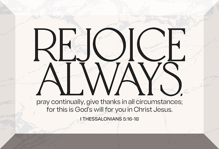 470368 Glass Plaque - Rejoice Always - 6 x 4 in.