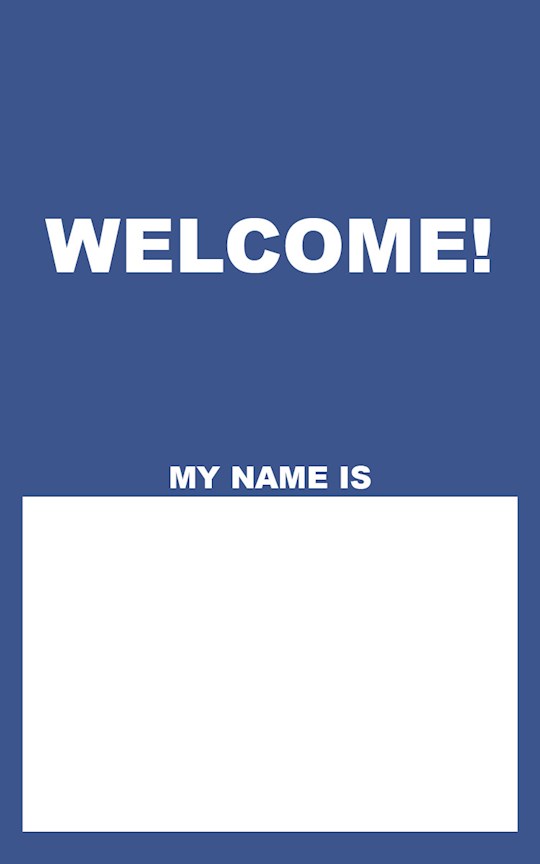 368113 Welcome & My Name Is Name Tag, Blue - Pack of 50