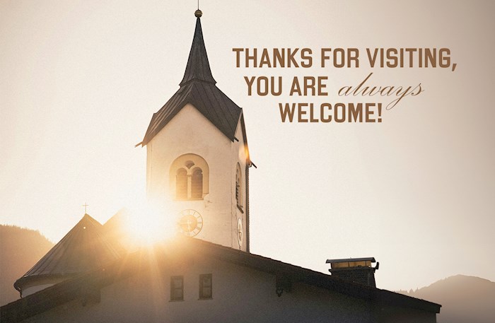 377203 Visitor Postcard - Thanks for Visiting - John 3-16, KJV - Pack of 25