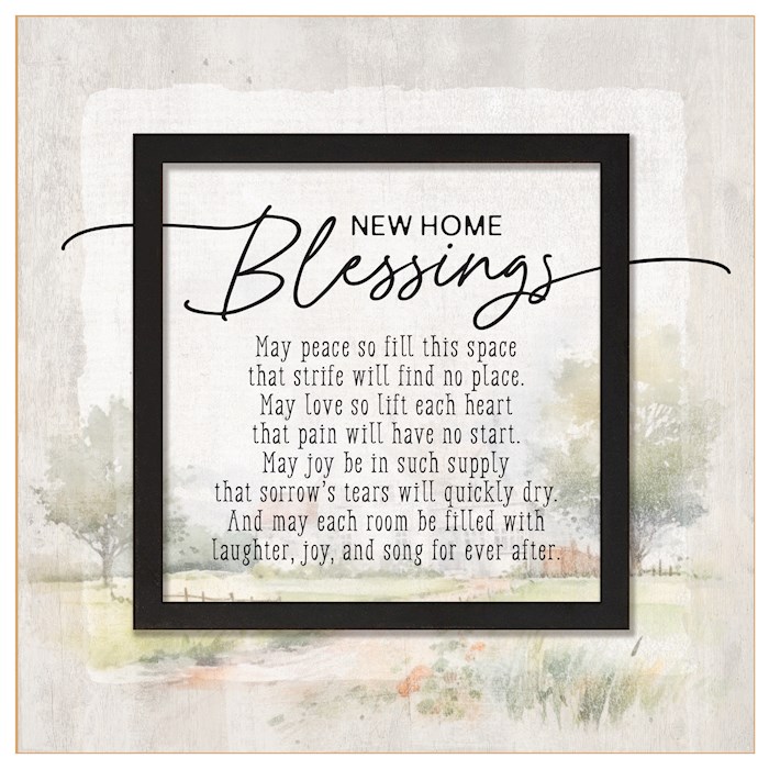 470319 Plaque - Layered Grace -   Home Blessings - 6 x 6 in.