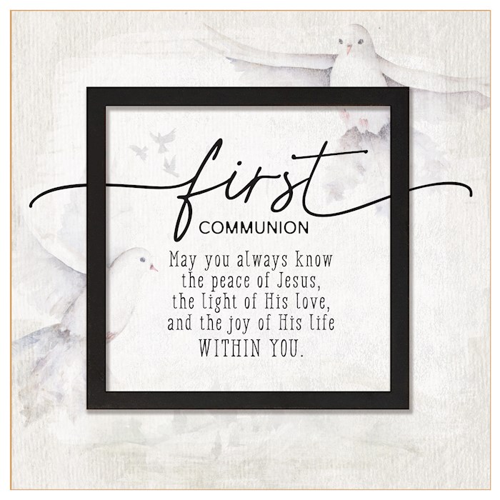 470330 Plaque - Layered Grace - First Communion - 6 x 6 in.