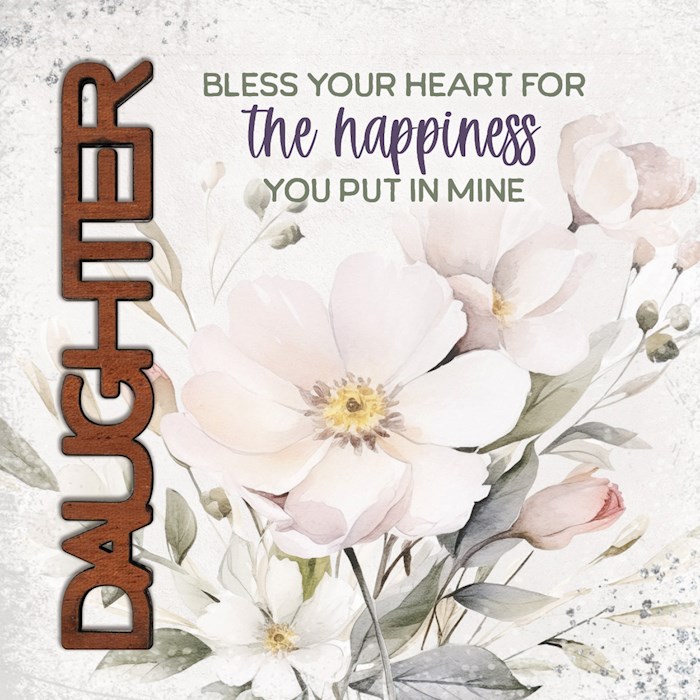 470359 Magnet - Crafted Remindables - Daughter - Bless Your Heart - 3.5 in.