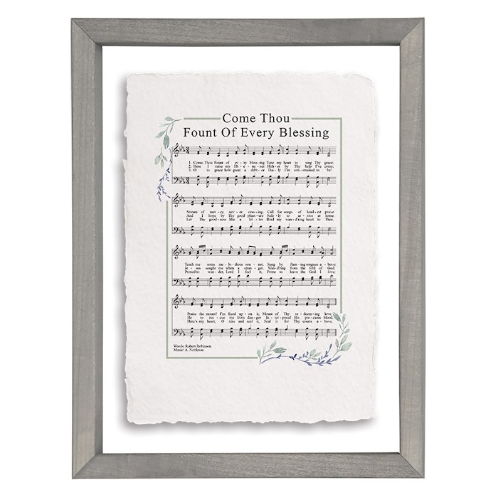 470523 Floating Art Rectangle - Come Thou Font Hymn - 11 x 14 in.