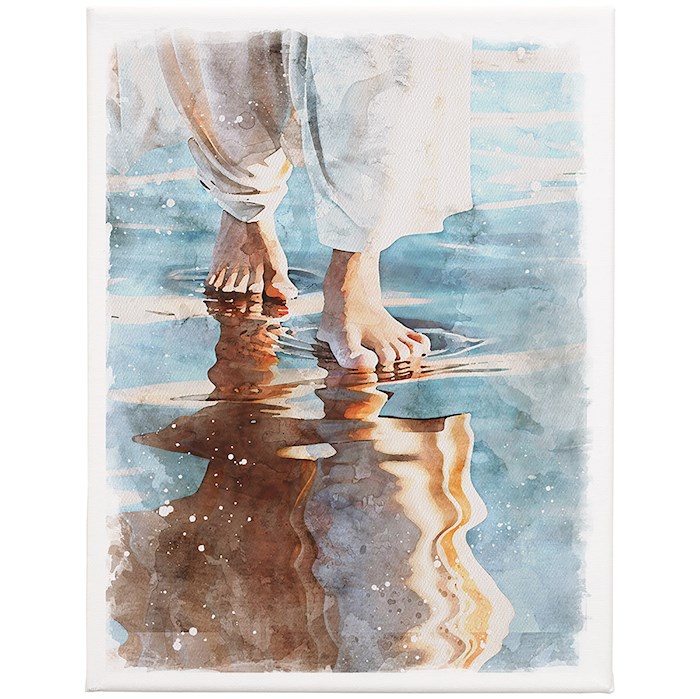 470533 Wrapped Canvas - Jesus On Water - 12 x 9 in.