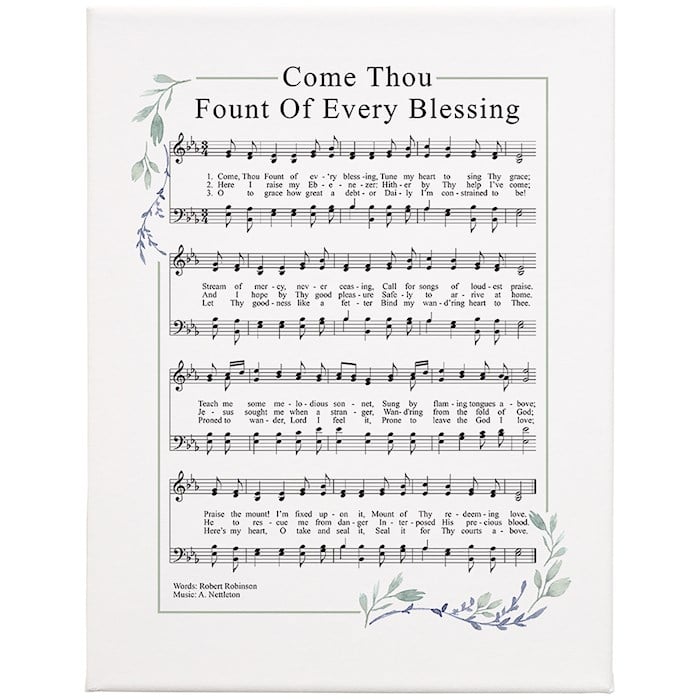 470537 Wrapped Canvas - Come Thou Font - 12 x 9 in.