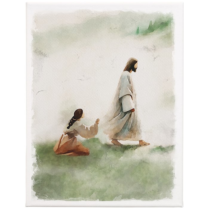 47053X Wrapped Canvas - Jesus Healed Woman - 17 x 13 in.