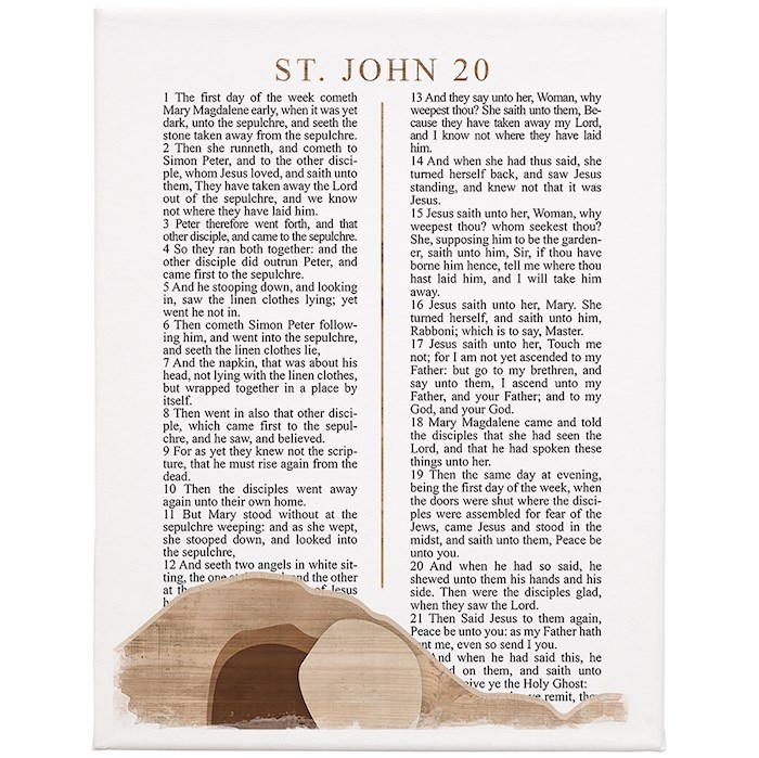 470554 Wrapped Canvas - John 20 Tomb - 17 x 13 in.