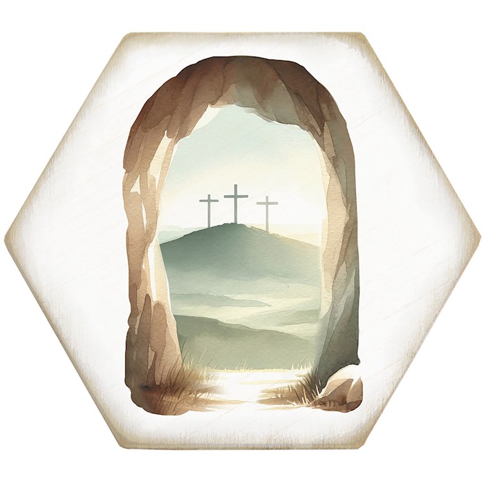 470583 Coaster - Honeycomb - Empty Tomb Art - 4.5 x 3.785 in.