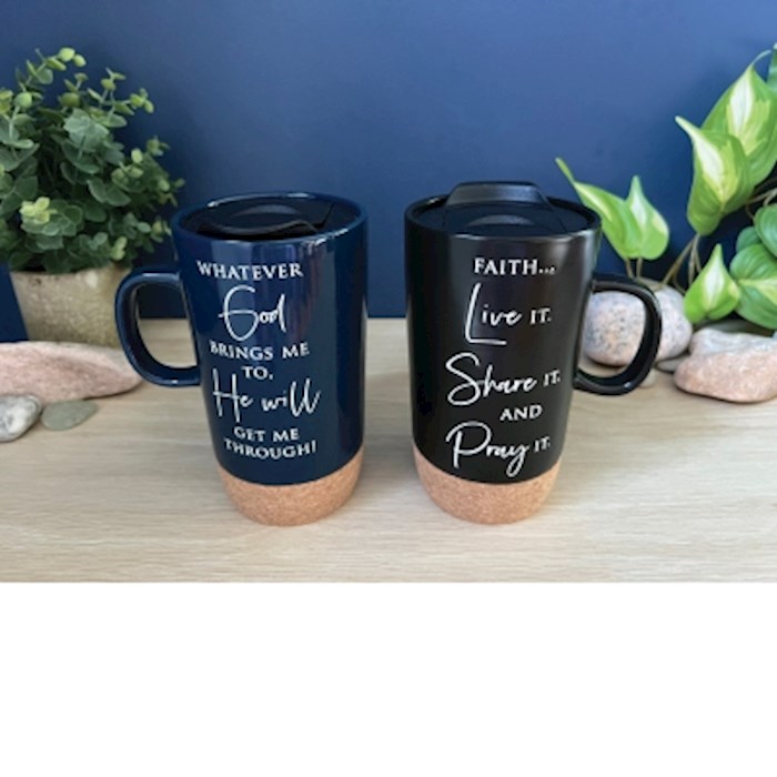 479208 Travel Mug - Whatever God Brings with Plastic Lid - 16 oz
