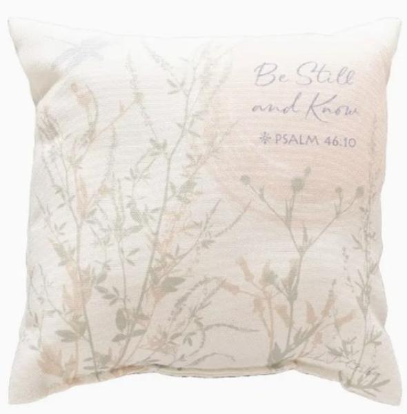 479270 Tranquil Prairie Be Still & Know Pillow - 9 x 9 in.