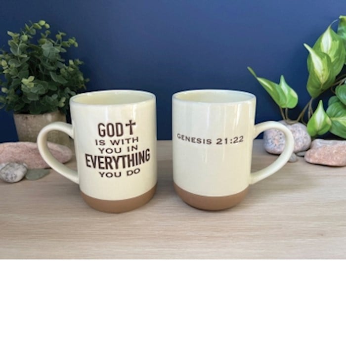 Picture of Abbey Plus CA Gift 479217 Mug - Scripture - God Is with You In Everything You Do - Genesis 21-22 - 18 oz