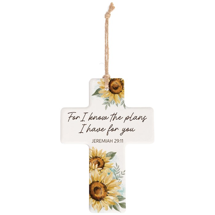 479317 Cross Ornament - for I Know The Plans - 5.5 x 4 in.