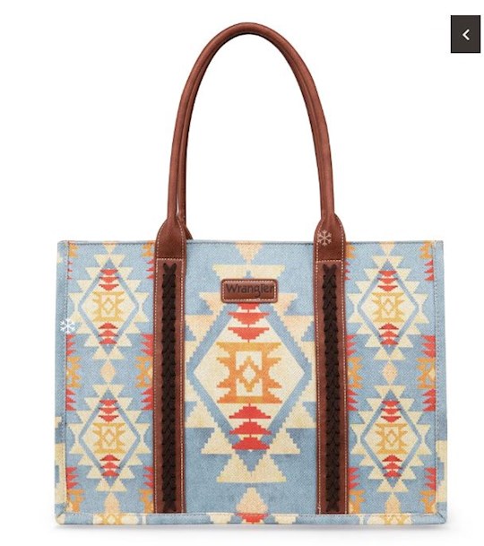 452767 Aztec Wrangler Canvas Tote, Brown