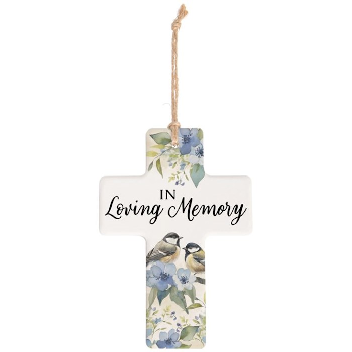479318 Cross Ornament - In Loving Memory - 5.5 x 4 in.