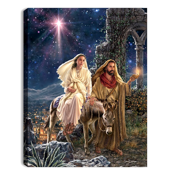 Glow Decor 479718 Mini Canvas - Journey To Bethlehem - LED Tabletop with Timer - 8 x 6 in. - No.A2542