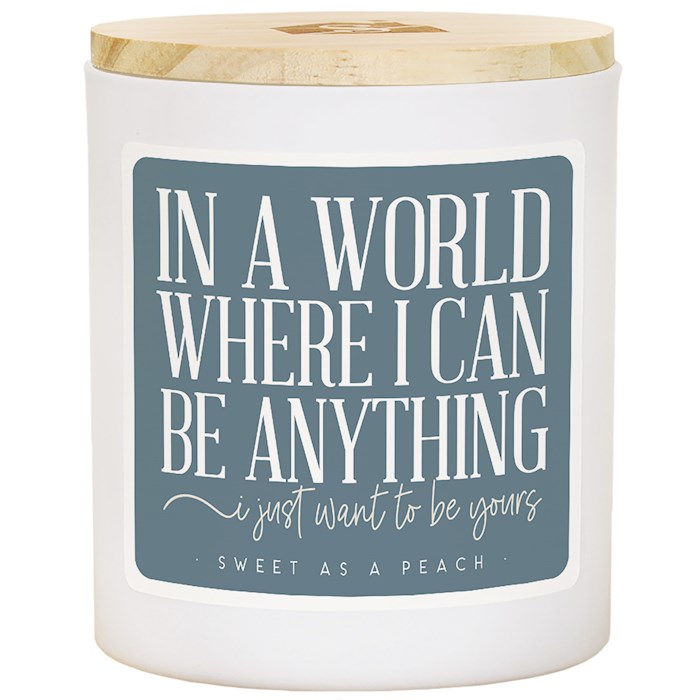 462989 Candle - Be Anything Yours & Blue - Sweet As A Peach Scent - 11 oz - 2 Wick