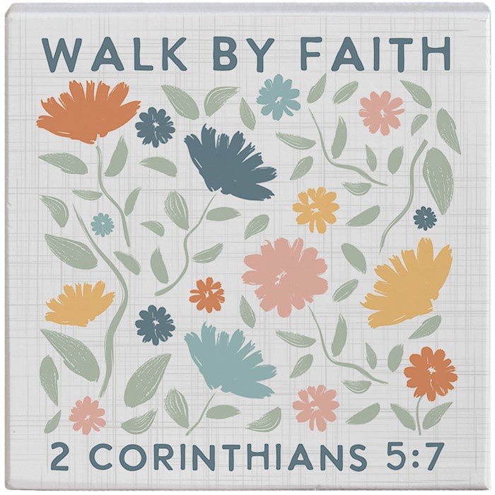 462991 A Block Walk By Faith Gift - 5.25 x 5.25 in.