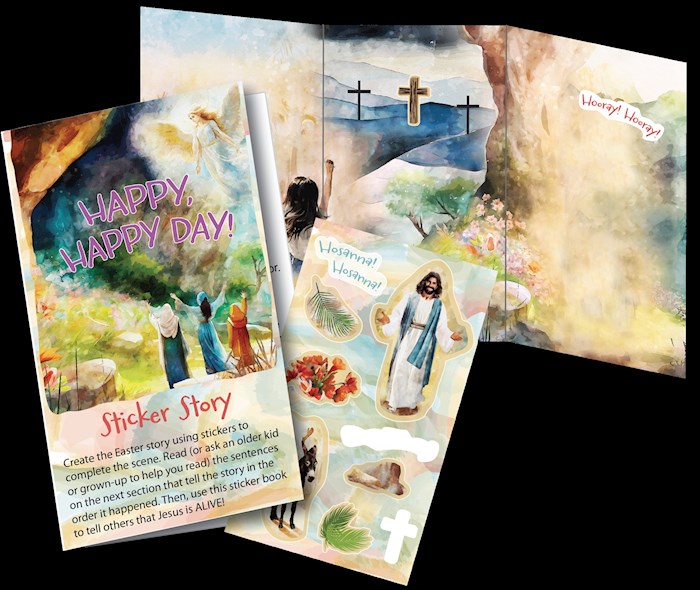 Christ To All 356143 Sticker Activity Booklet - Easter - Happy Day - Pack of 12