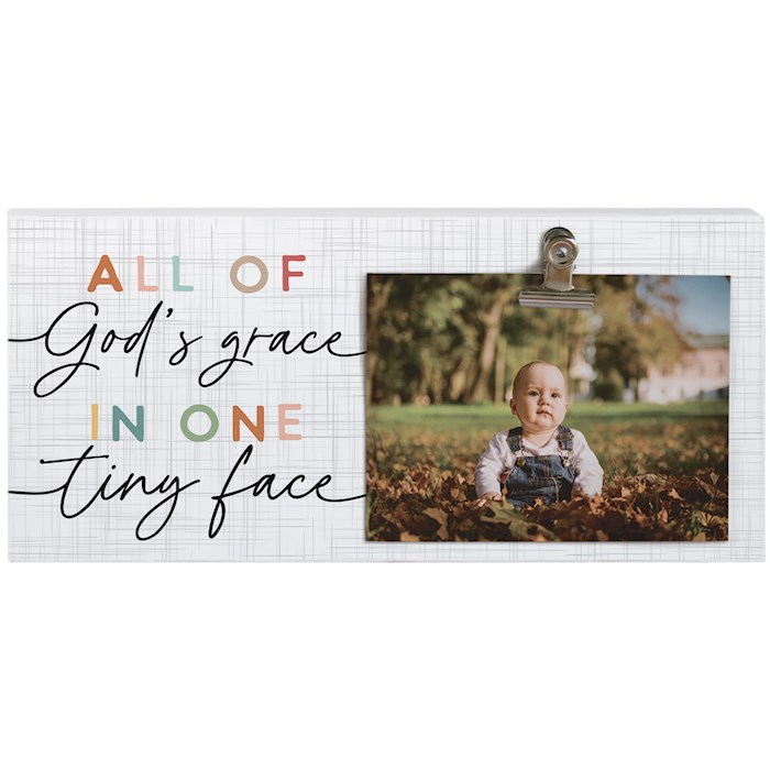 463077 Picture Clip - Gods Grace Tiny Face - 12 x 5.5 in.