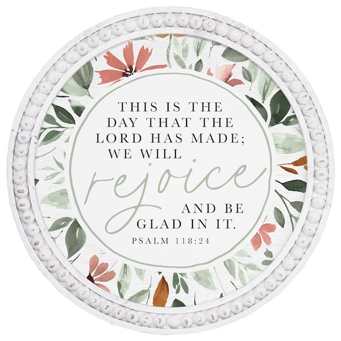 463084 Beaded Art Round - Rejoice Be Glad - 14 x 14 in.