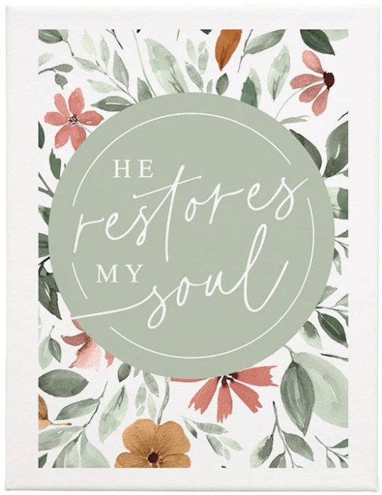 463087 Wrapped Canvas - Restores Soul & Leaves - 9 x 12 in.