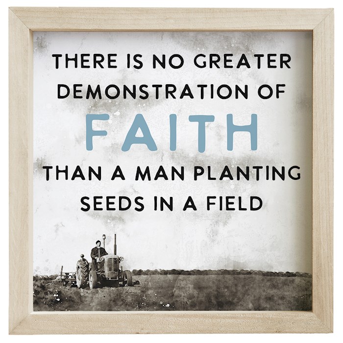 471494 Rustic Frame - Demonstration of Faith - 10 x 10 in.