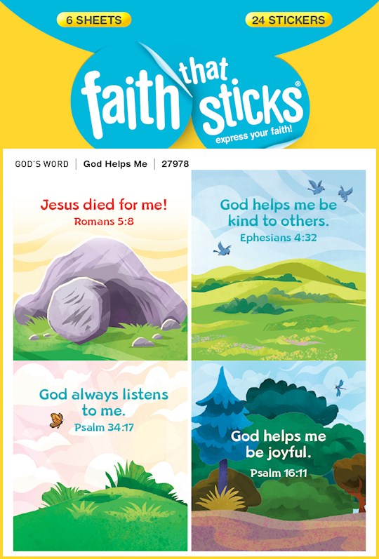 454270 Sticker - Go Bible- God Helps Me Sticker Pack