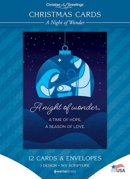 463580 Boxed Card - Christmas- A Night of Wonder Solid Pack - Luke 2-14 NIV - Box of