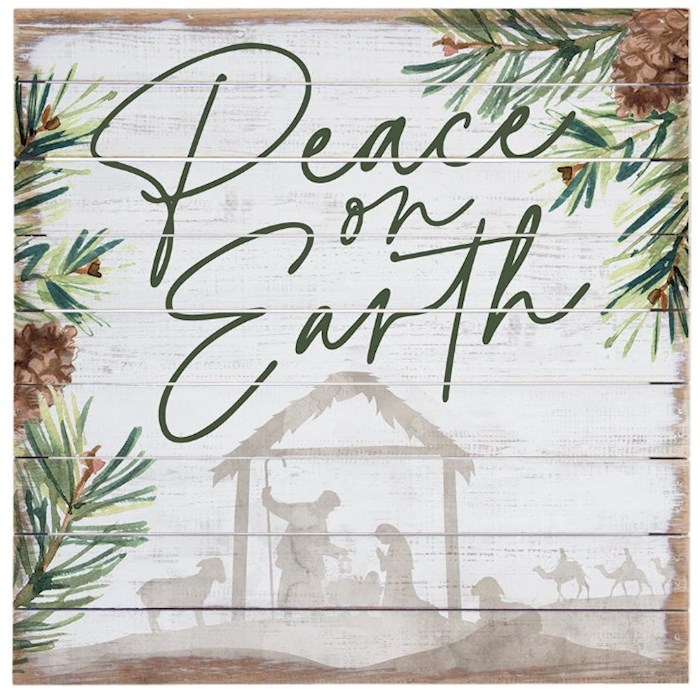 471976 Perfect Pallet - Peace On Earth Nativity - 14 x 14 in.
