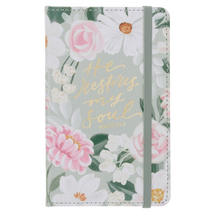 472296 Notebook - Trust - He Restores My Soul with Elastic Closure - Hardcover