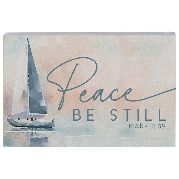 463098 Small Talk Rectangle - Peace Be Still Boat - 5.25 x 3.5 in.
