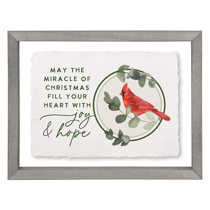 41351X Floating Art Rectangle - Miracle of Christmas - 14 x 11 in.